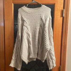 Zenana Outfitters Cream Crew Neck Sweater